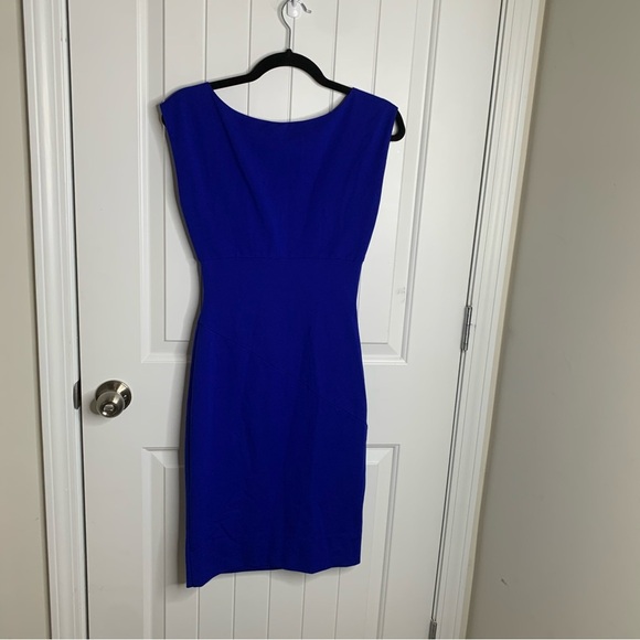 Diane von Furstenberg blue sheath dress size 2 career office - Picture 2 of 4